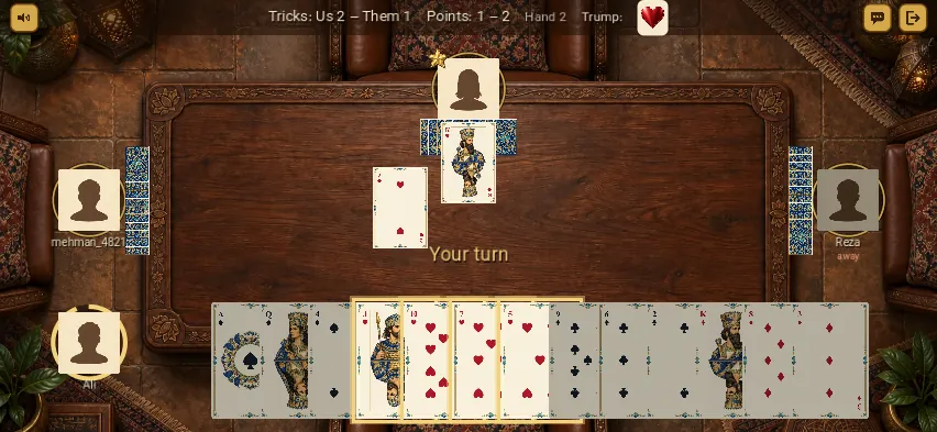The same table on a phone screen